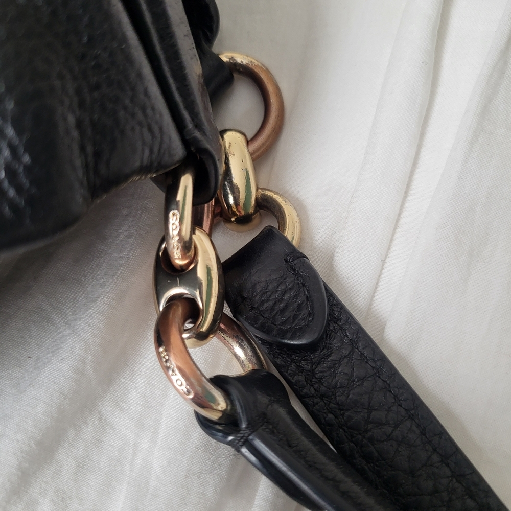 Coach Maya Leather Shoulder Bag, Perfect Slouchy Bag / Clutch With Gold Hardware - Picture 8 of 12